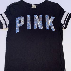 Pink brand black tshirt